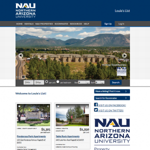 A photo of Louie's List web page.