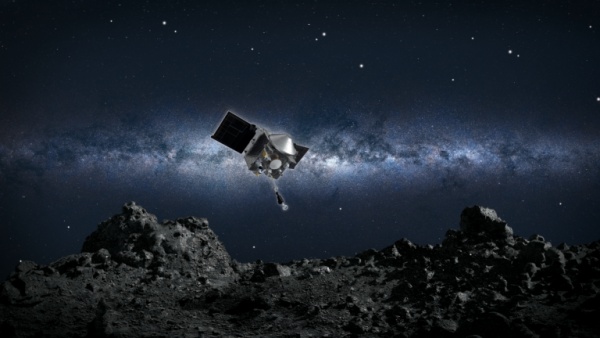 Spacecraft collecting sample