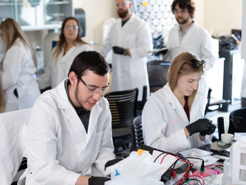 N A U–Yuma students in genetics lab.