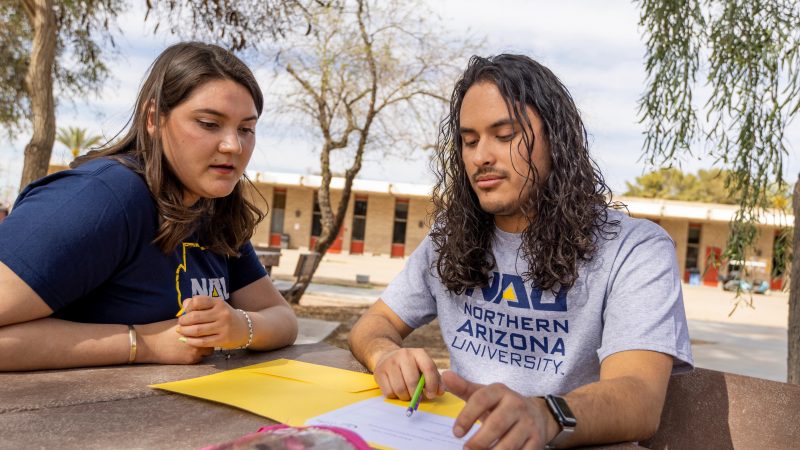 Students working together at N A U–Yuma.