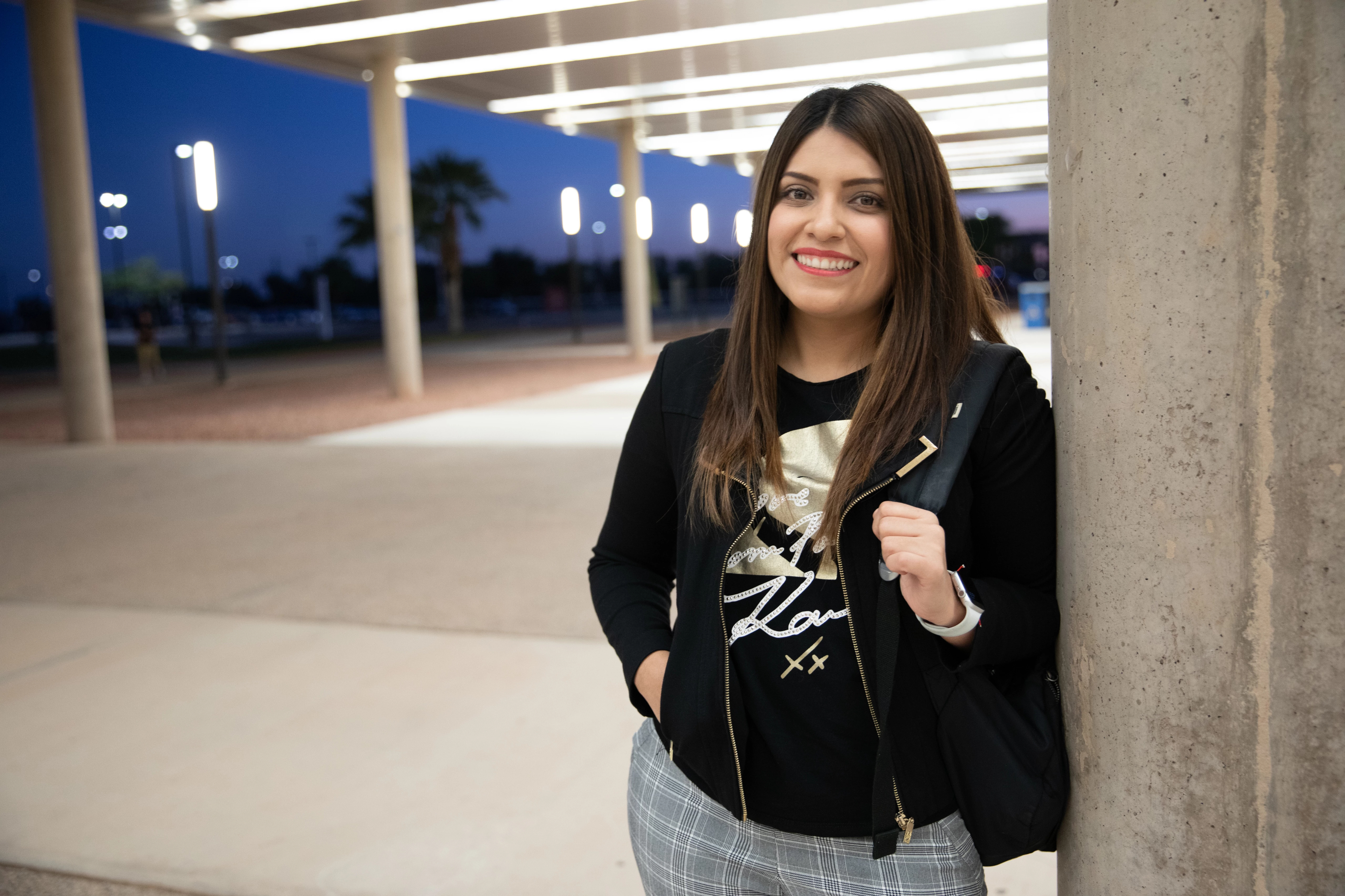 N A U–Yuma student posing for a picture.